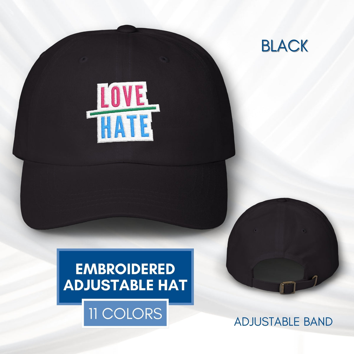 love-over-hate-embroidered-adjustable-dad-hat-baseball-cap