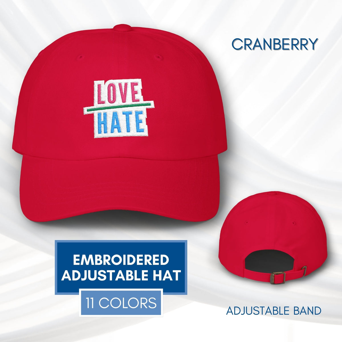 love-over-hate-embroidered-adjustable-dad-hat-baseball-cap