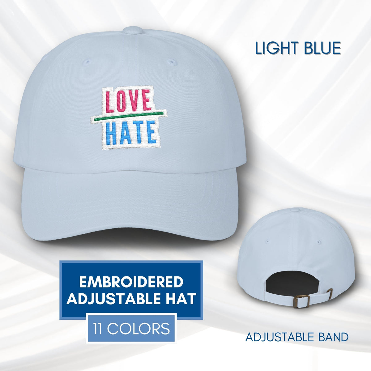 love-over-hate-embroidered-adjustable-dad-hat-baseball-cap