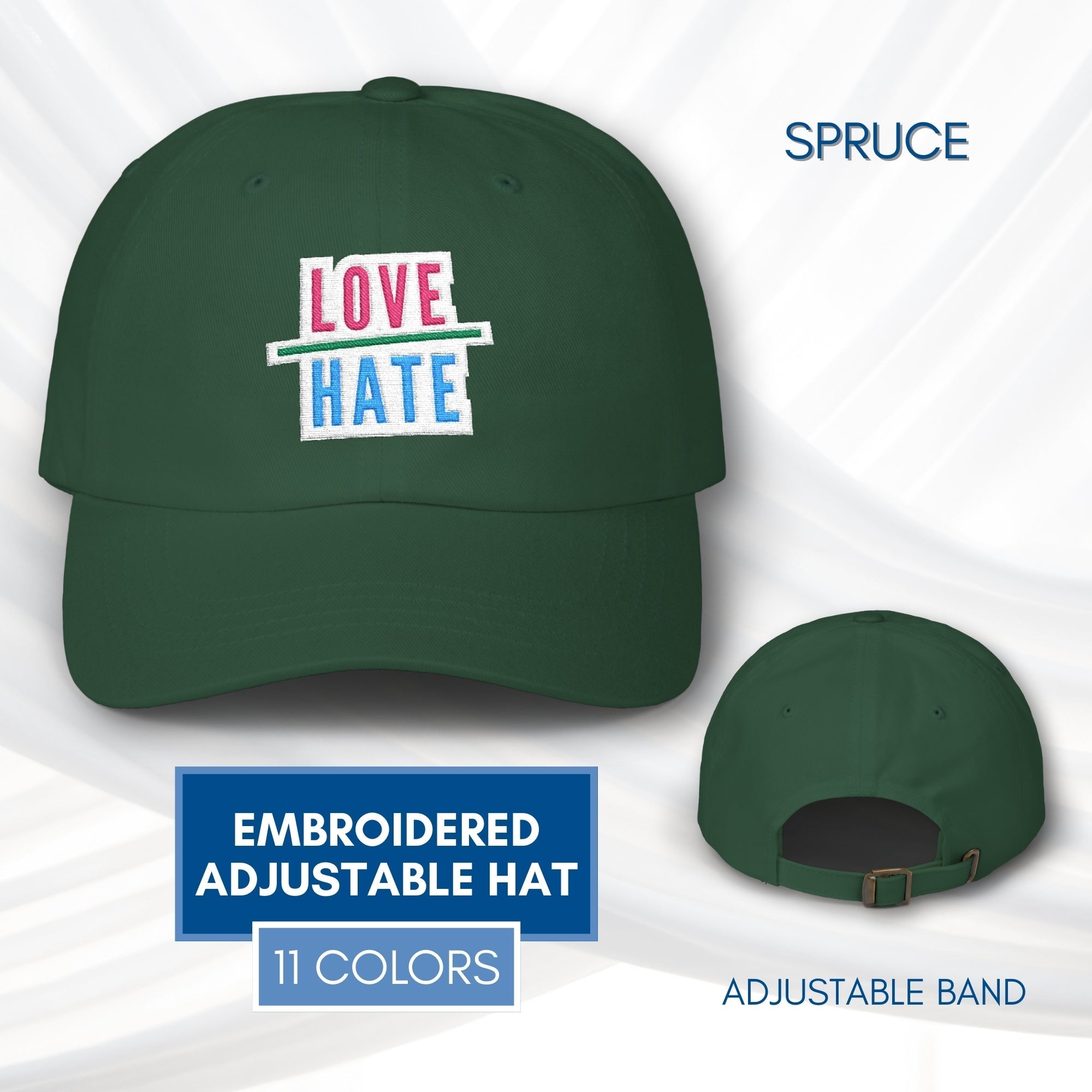 love-over-hate-embroidered-adjustable-dad-hat-baseball-cap