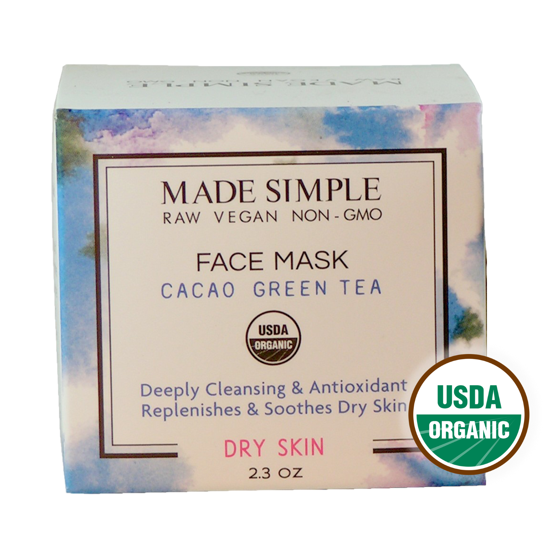 FACE MASK - Cacao Green Tea for Dry Skin