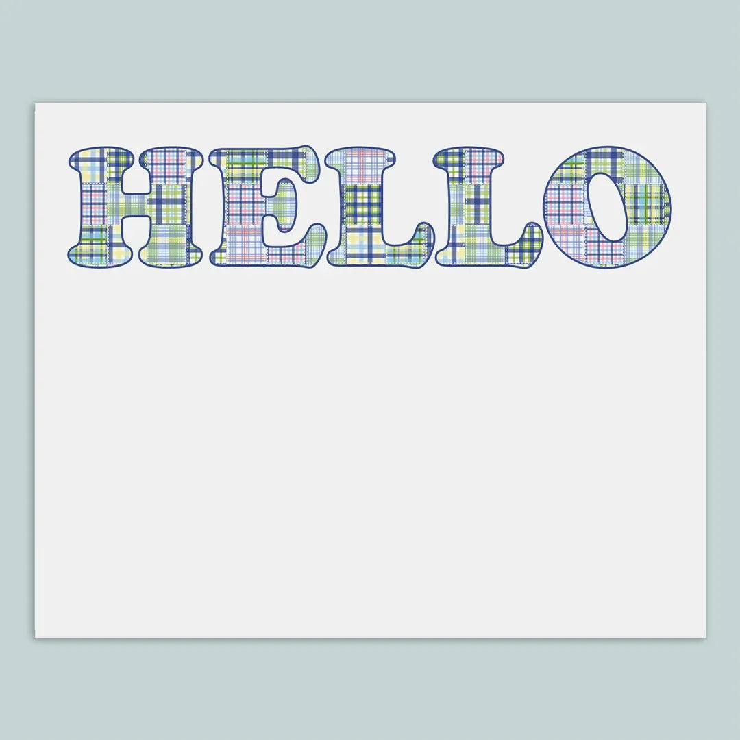 Madras Blue - Note Cards - The Note House