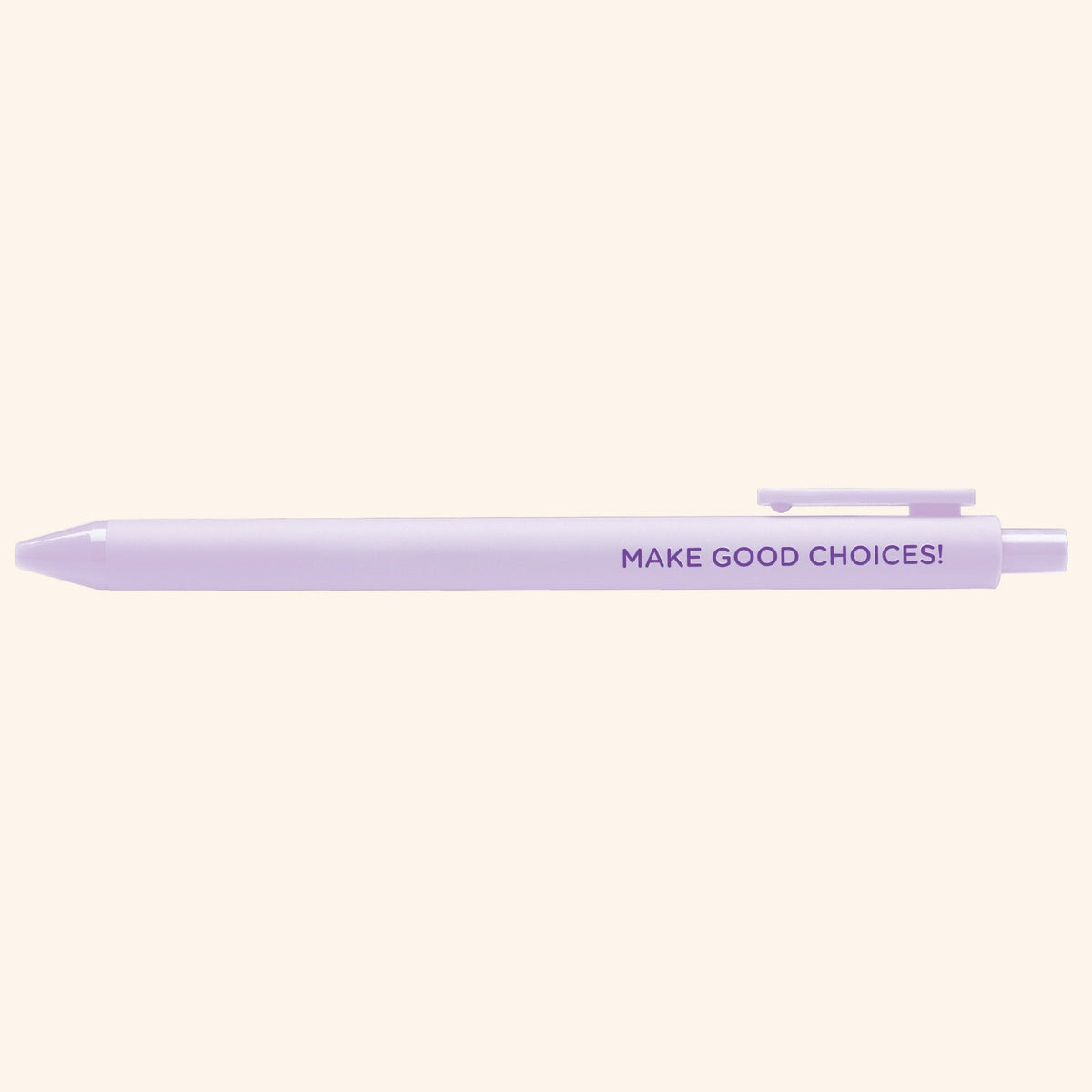Purple pen with &