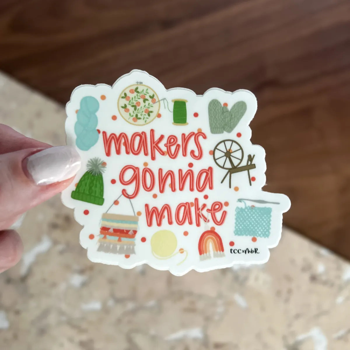 Makers Gonna Make - Fiber Arts sticker