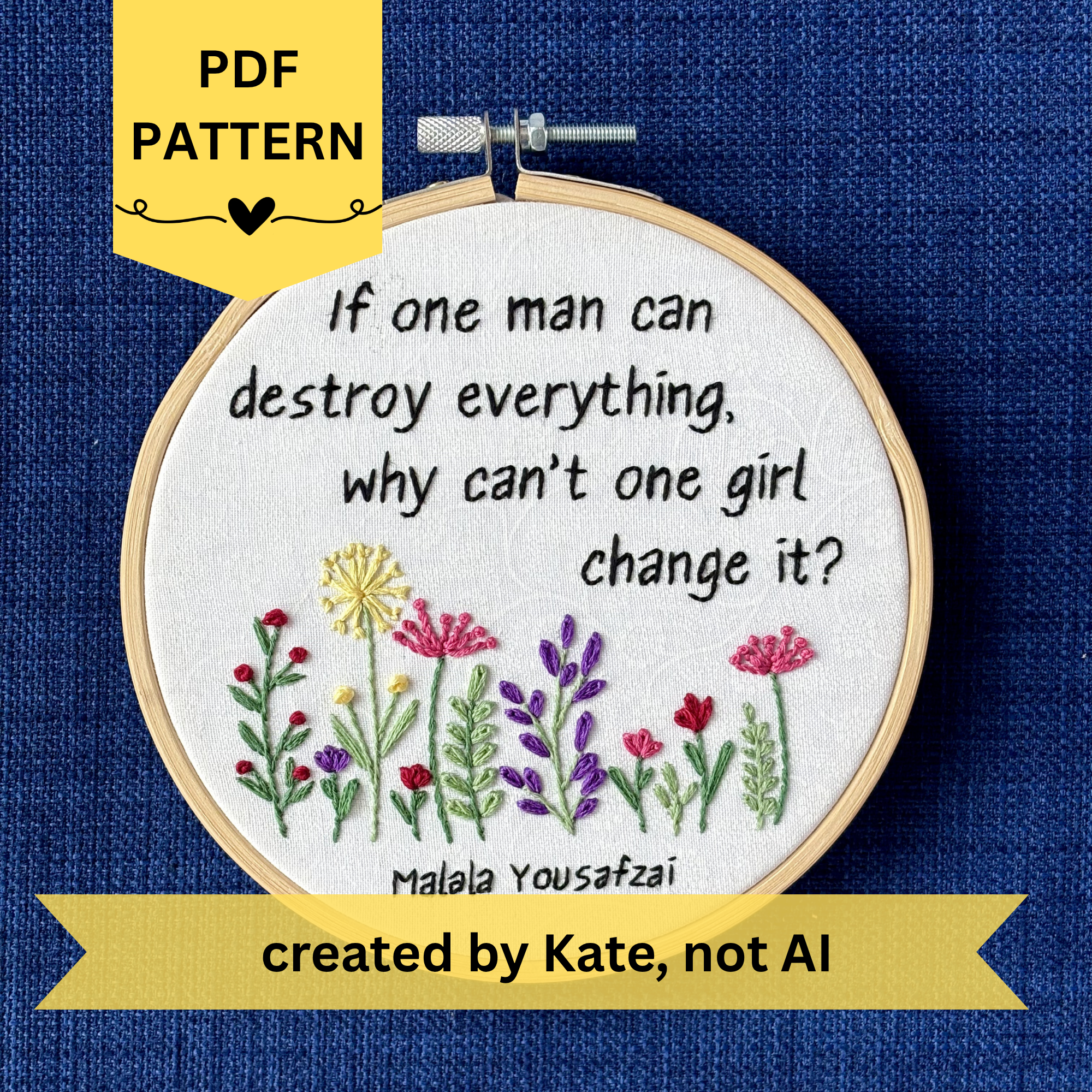 PDF pattern created by Kate, not AI. "If one man can destroy everything, why can&