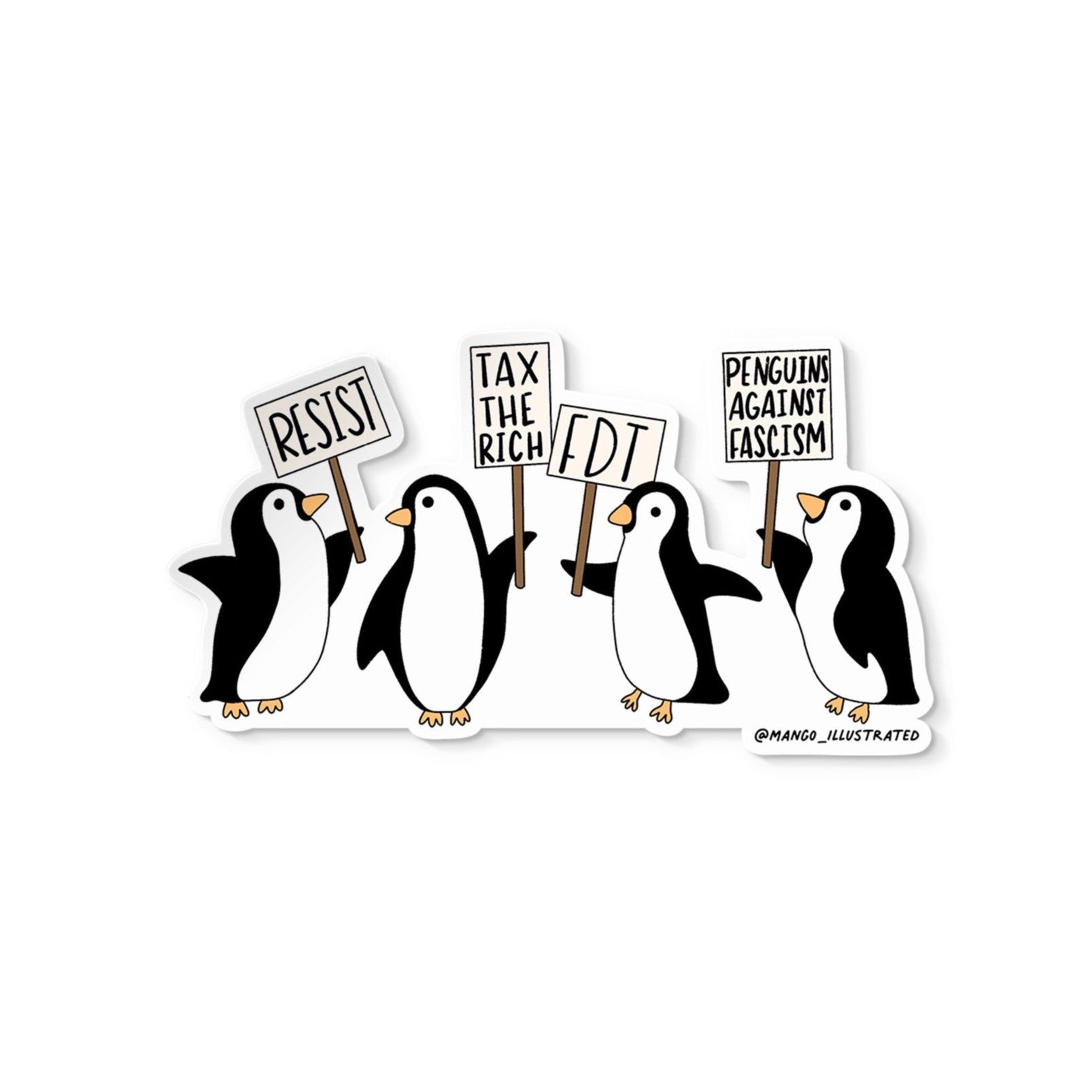 Marching Penguins sticker - MangoIllustrated - Sticker