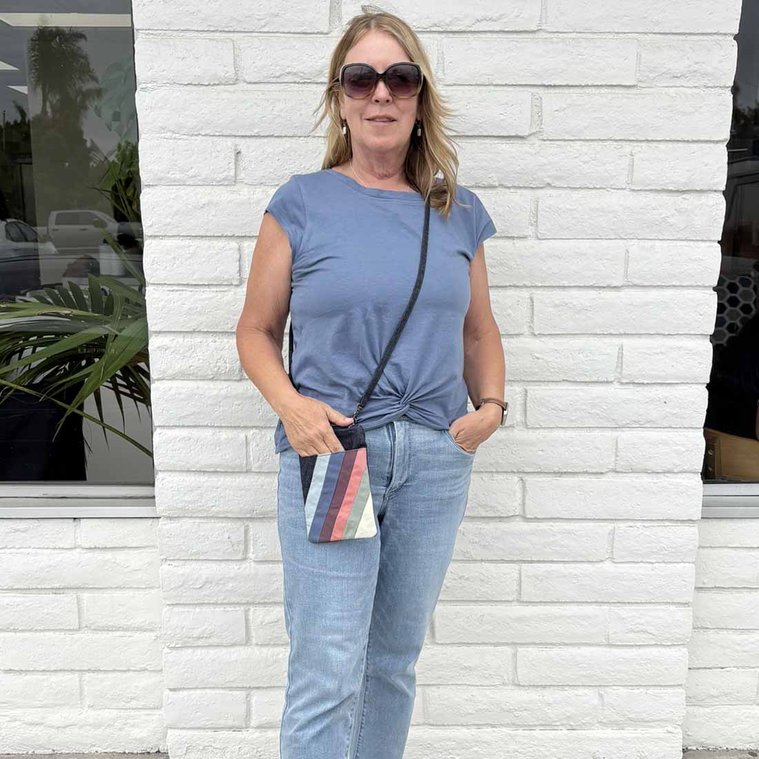 Mini Denim Crossbody - Summer Stripes - Malia Designs
