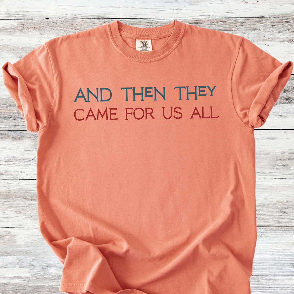 And Then They Came For Us All T-Shirt, Anti-Fascist Resistance Solidarity Tee
