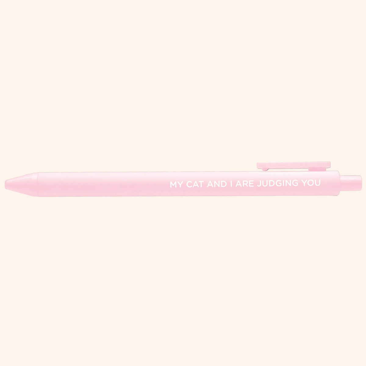 My Cat and I Are Judging You pen flat lay — pet parent pen by MangoIllustrated