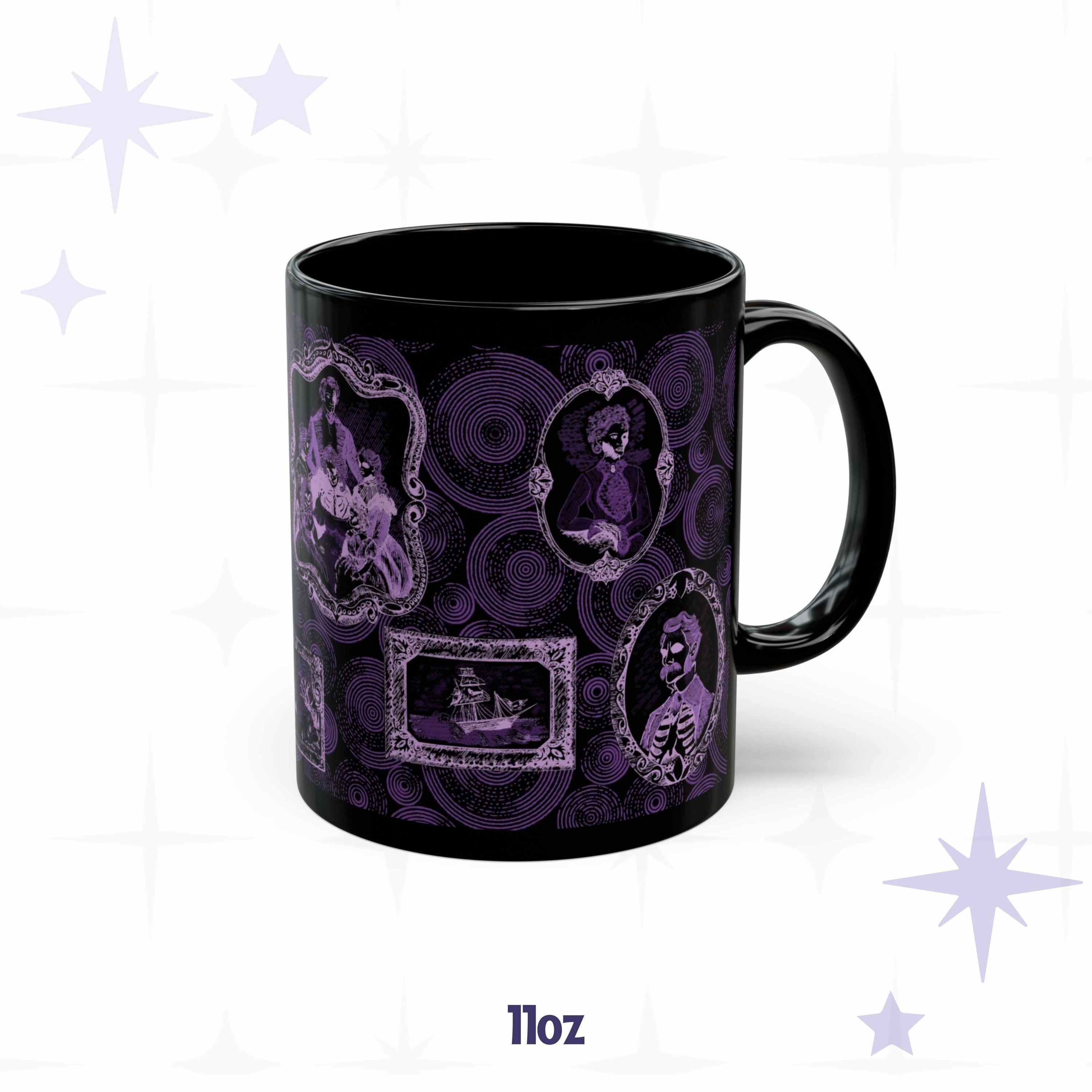 Domestic Zombie Portrait Gallery Mug, Neon Purple