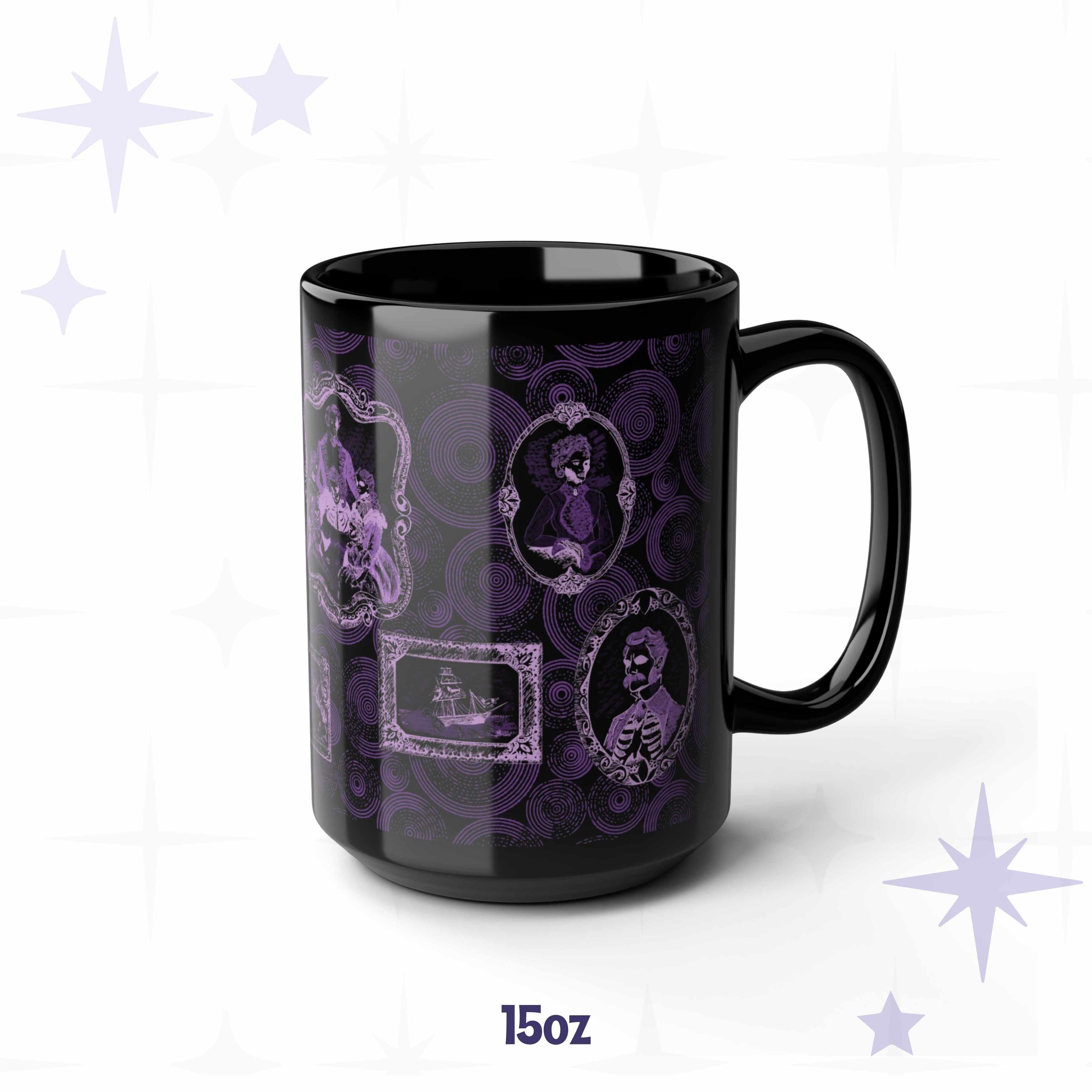 Domestic Zombie Portrait Gallery Mug, Neon Purple