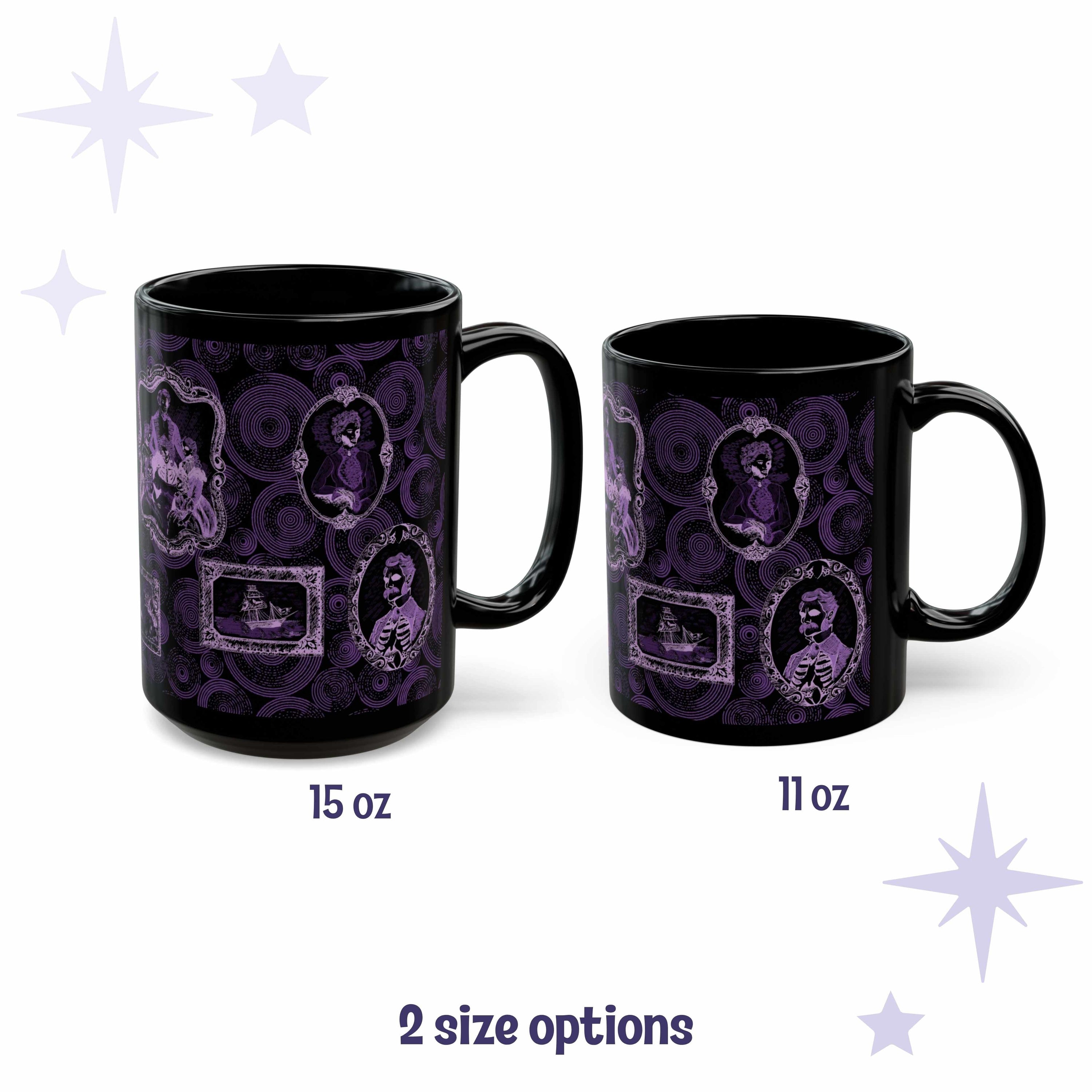 Domestic Zombie Portrait Gallery Mug, Neon Purple