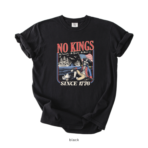 No Kings Since 1776 Shirt โ Anti Fascist Patriotic Tee