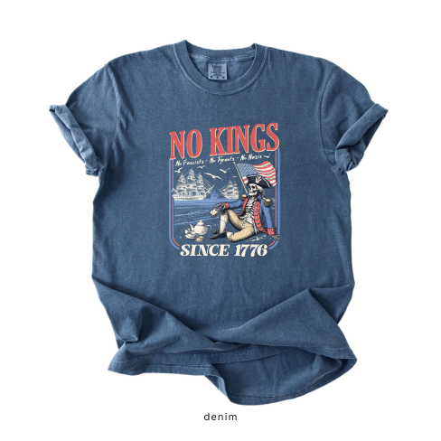 No Kings Since 1776 Shirt โ Anti Fascist Patriotic Tee