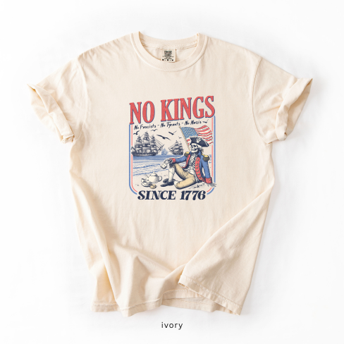 No Kings Since 1776 Shirt – Anti Fascist Patriotic Tee