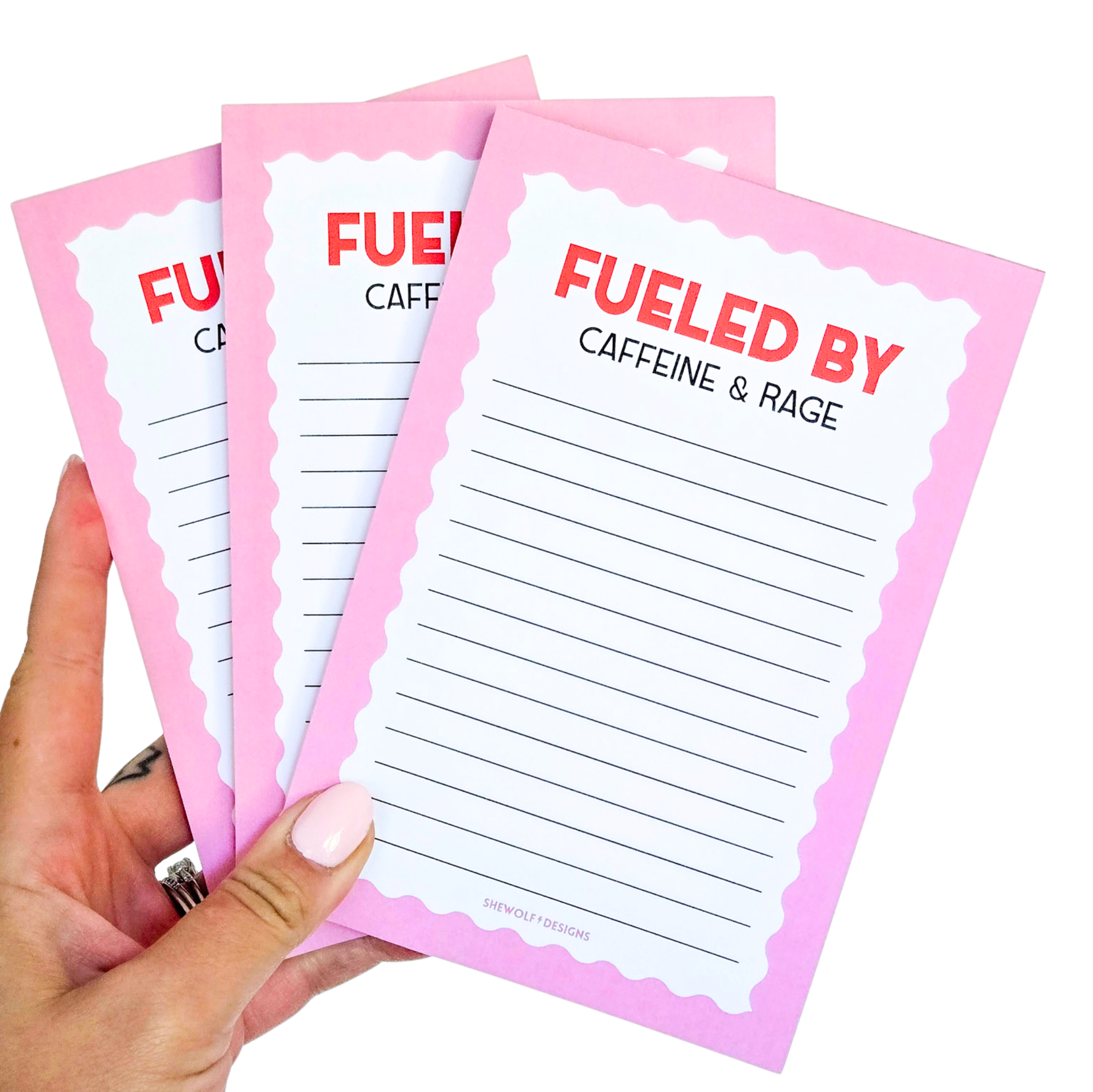 Fueled by Caffeine & Rage Notepad