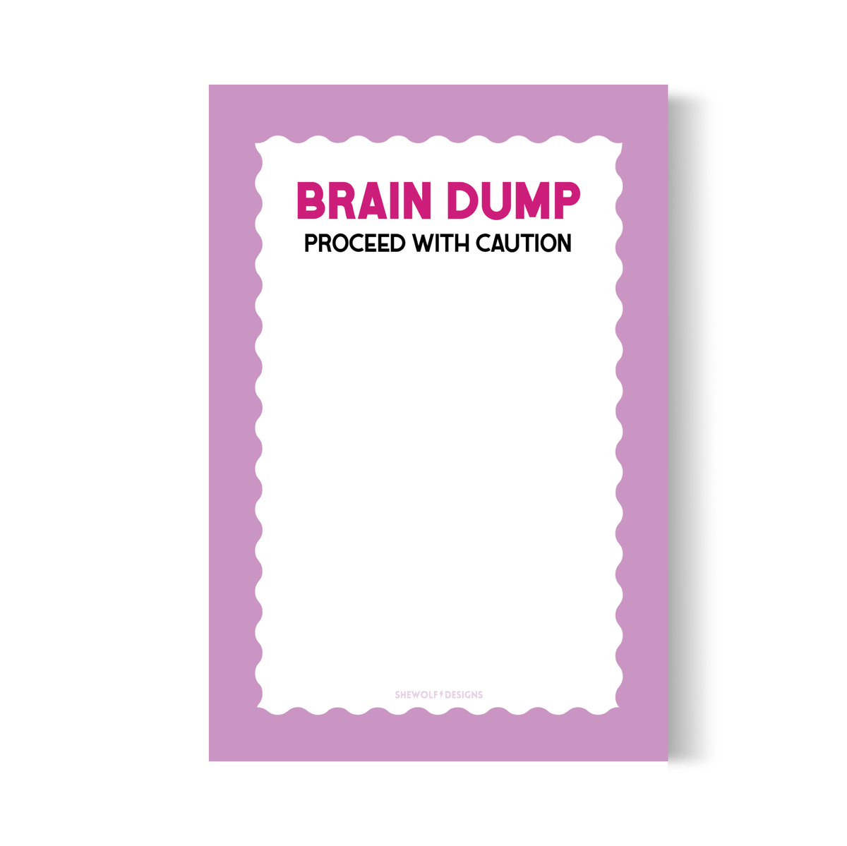 Brain Dump ADHD Notepad