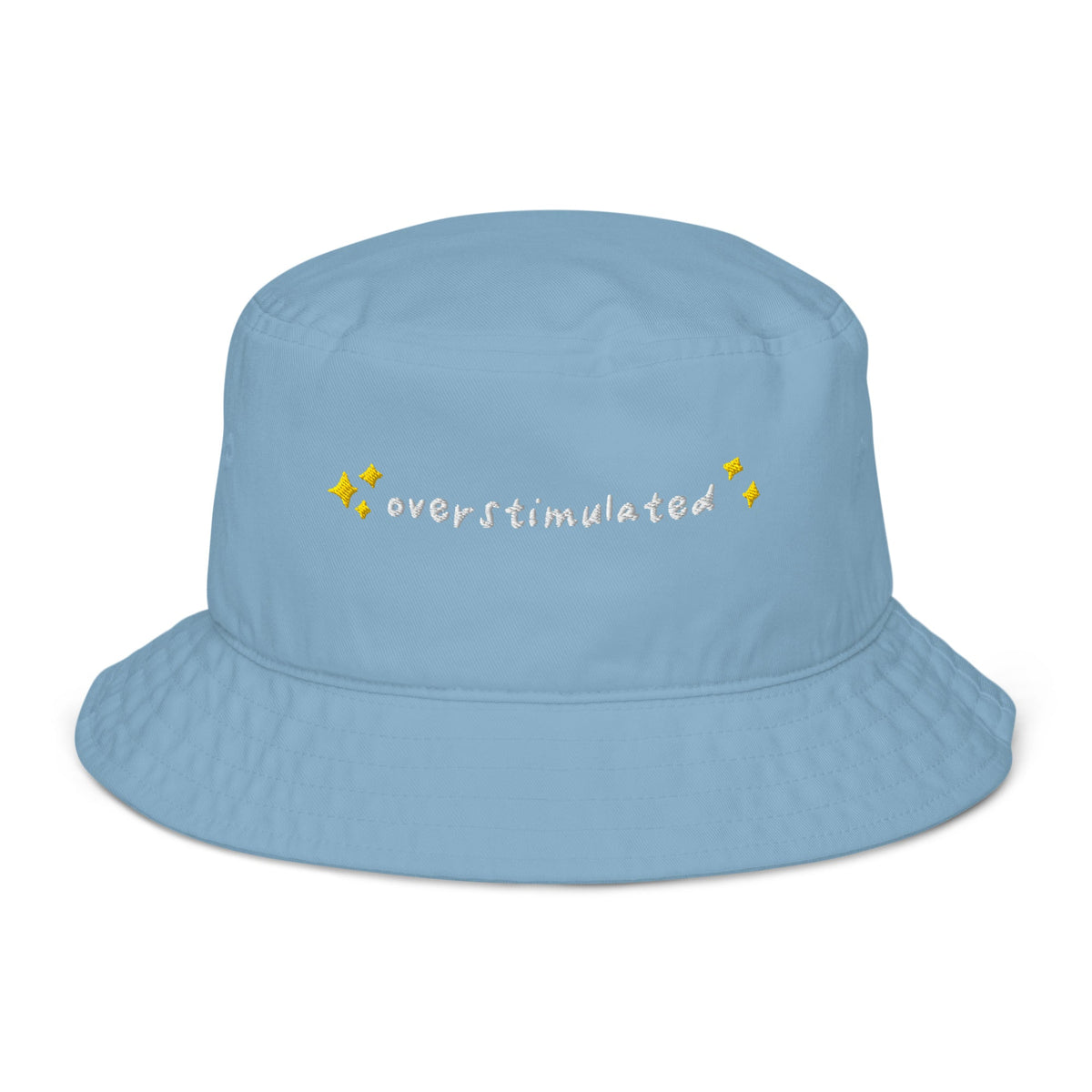 Overstimulated Embroidered Organic Cotton Bucket Hat