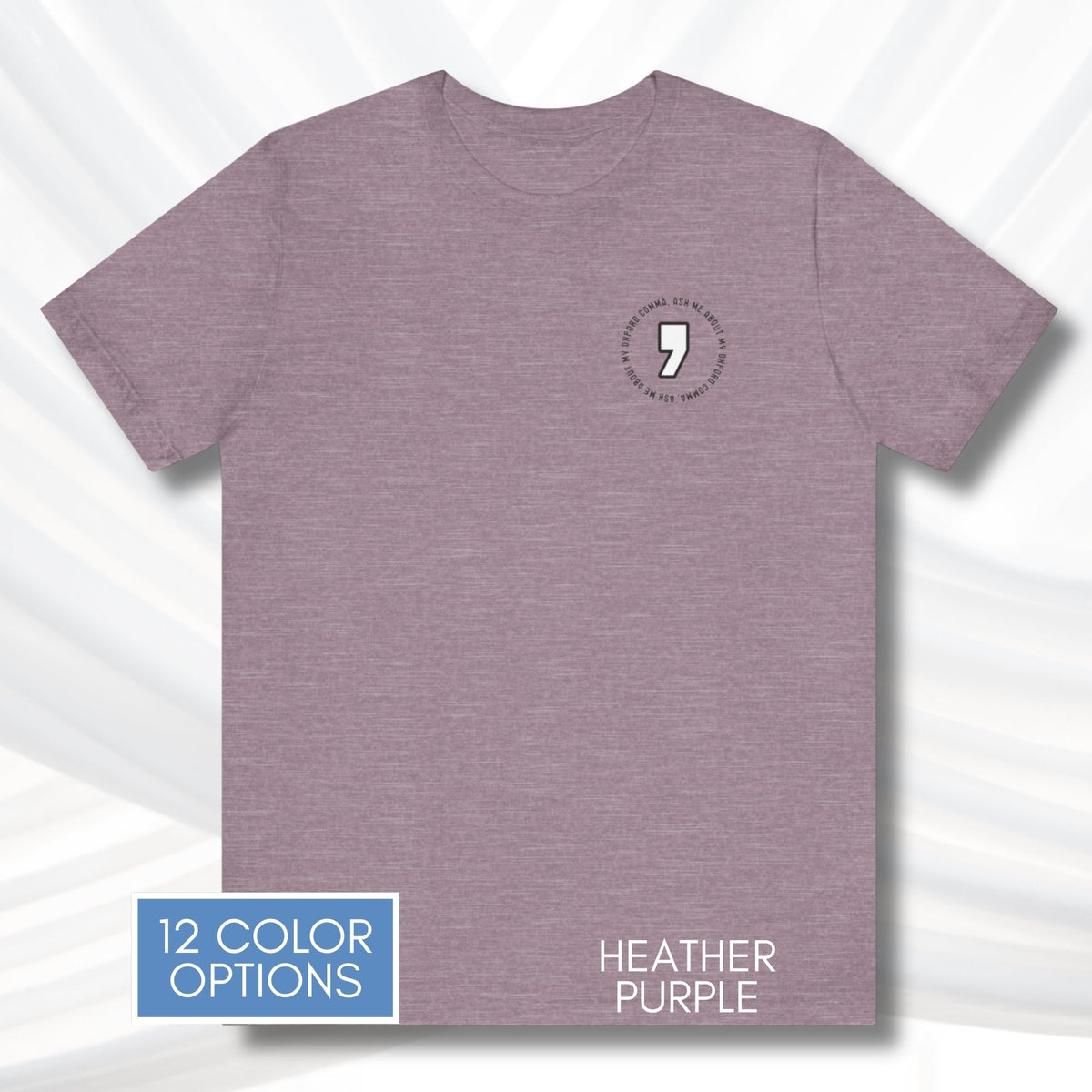 oxford-comma-unisex-crewneck-tshirt-literary-apparel-english-language-tee-grammar-top-heather-purple