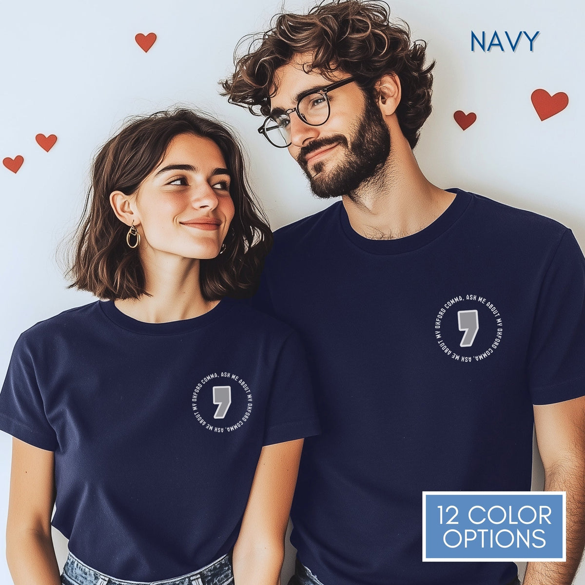 oxford-comma-unisex-crewneck-tshirt-literary-apparel-english-language-tee-grammar-top-navy
