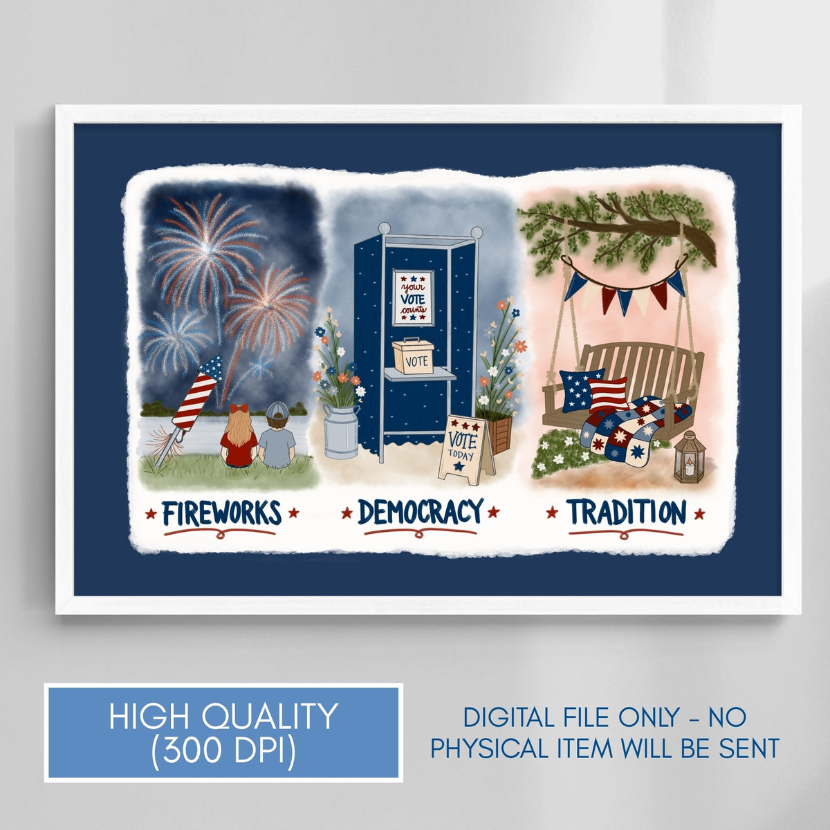 patriotic-july-4th-subtle-fdt-anti-trump-printable-wall-art-fireworkds-democracy-tradition-instant-digital-download