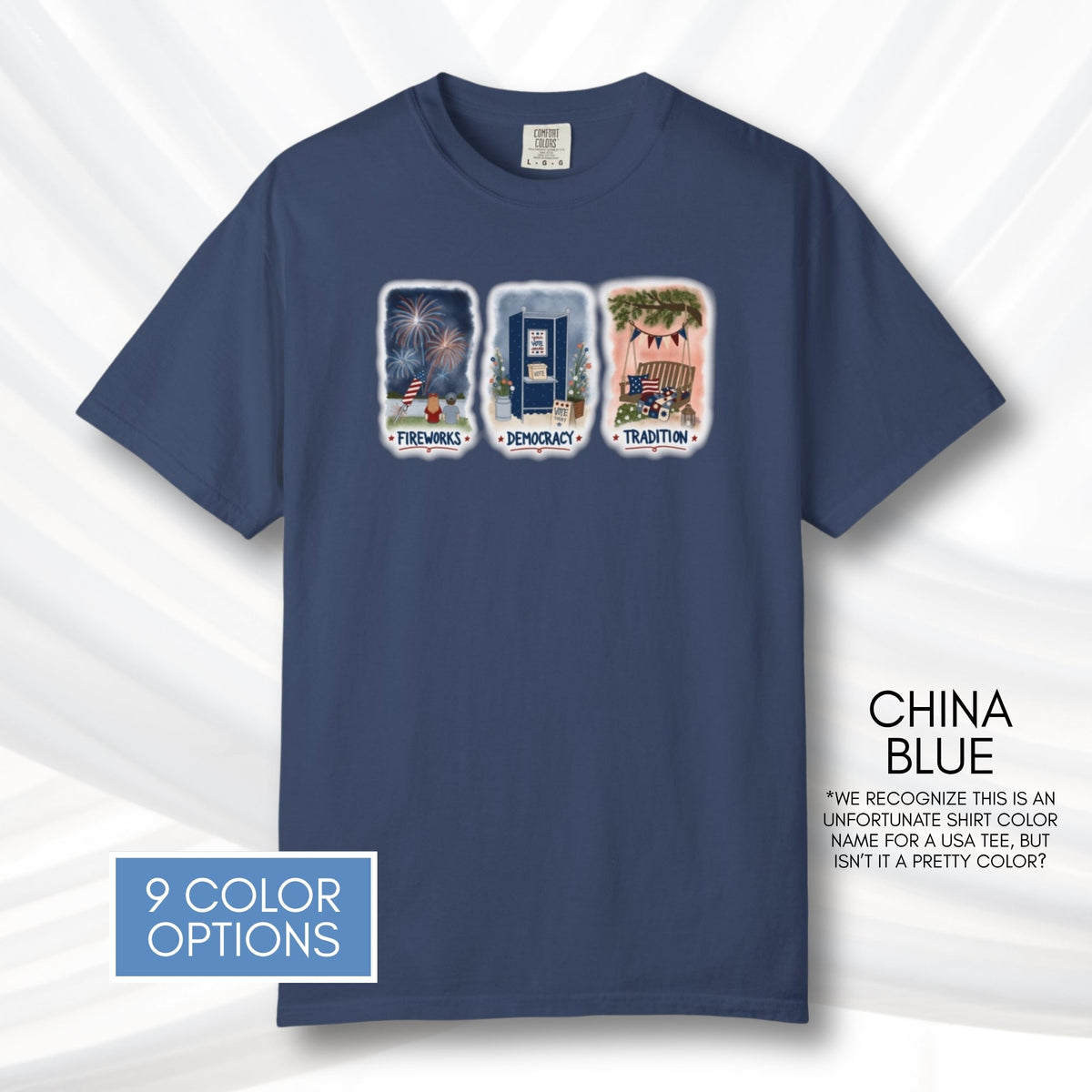 patriotic-subtle-fdt-independence-day-tee-july-4th-tshirt-democratic-activist-anti-trump-parade-apparel-hand-drawn-art-china-blue