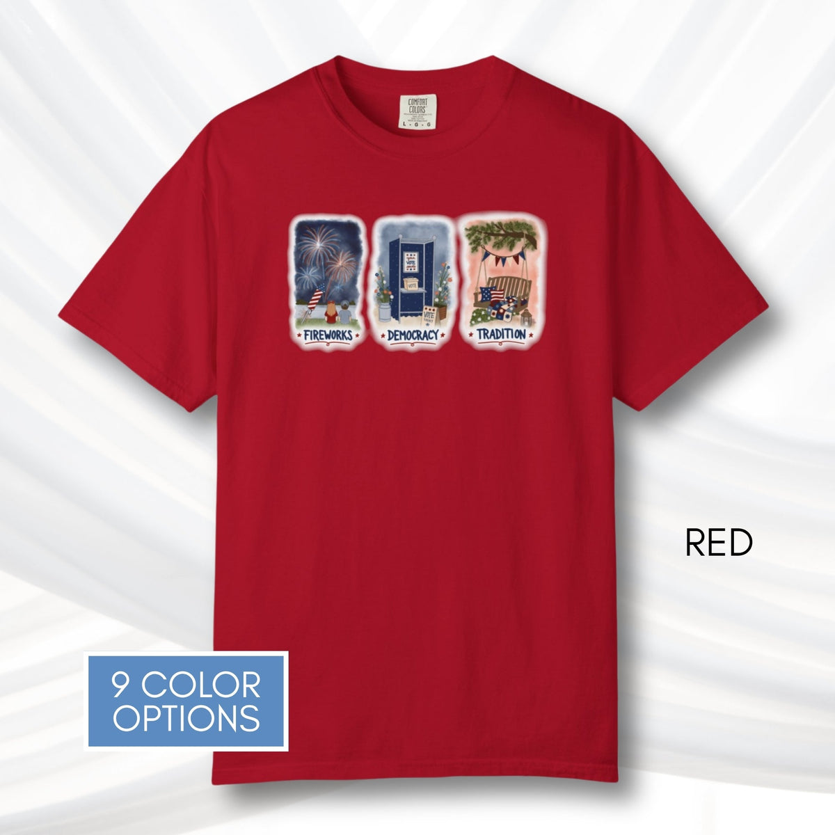patriotic-subtle-fdt-independence-day-tee-july-4th-tshirt-democratic-activist-anti-trump-parade-apparel-hand-drawn-art-red