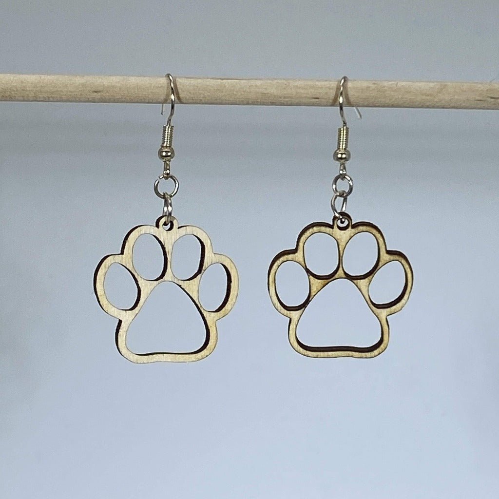 Paws Cut Out Dangle Earrings - - Cate&