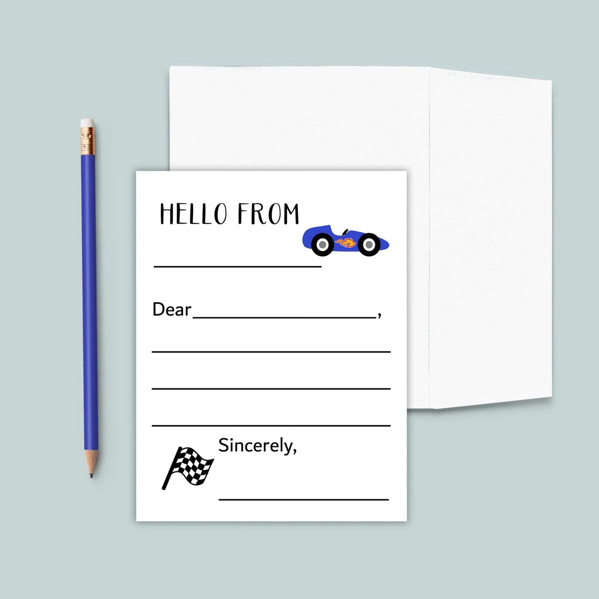 Race Car - Lined Note Cards - The Note House
