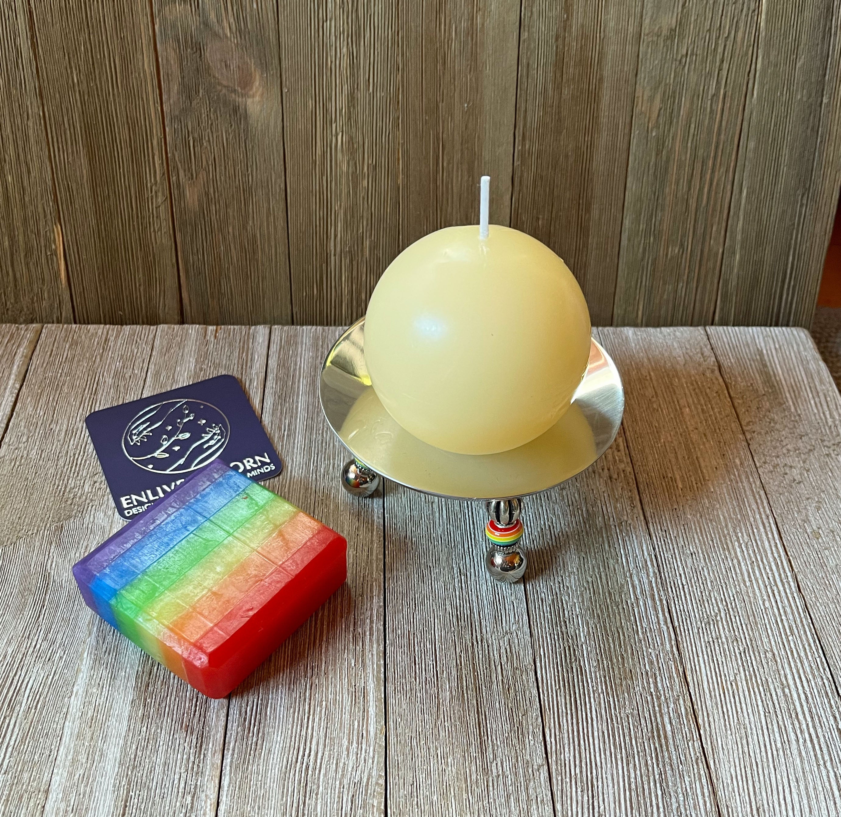 Rainbow Candle Holder a great way to show your pride