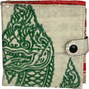 slim sustainable wallet from recycled materials - serpent