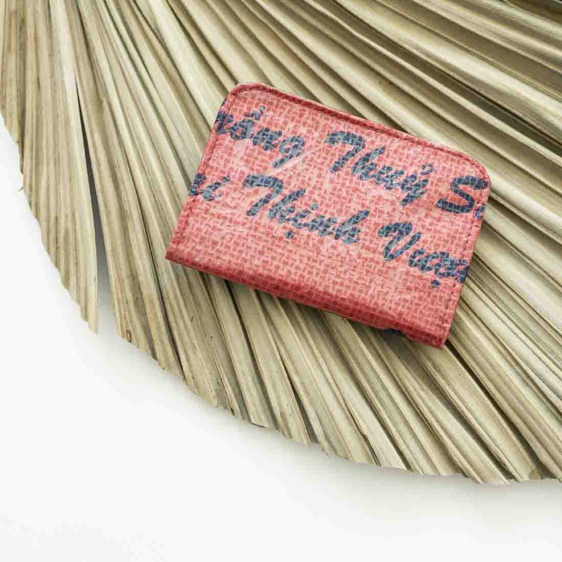 slim upcycled and ethically made cardholder
