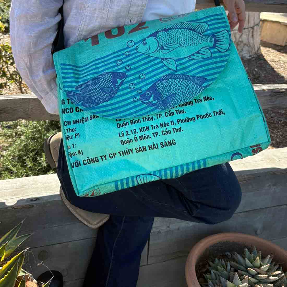 Recycled Messenger Bag - Malia Designs