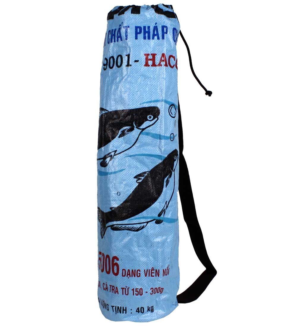 recycled yoga mat bag - blue