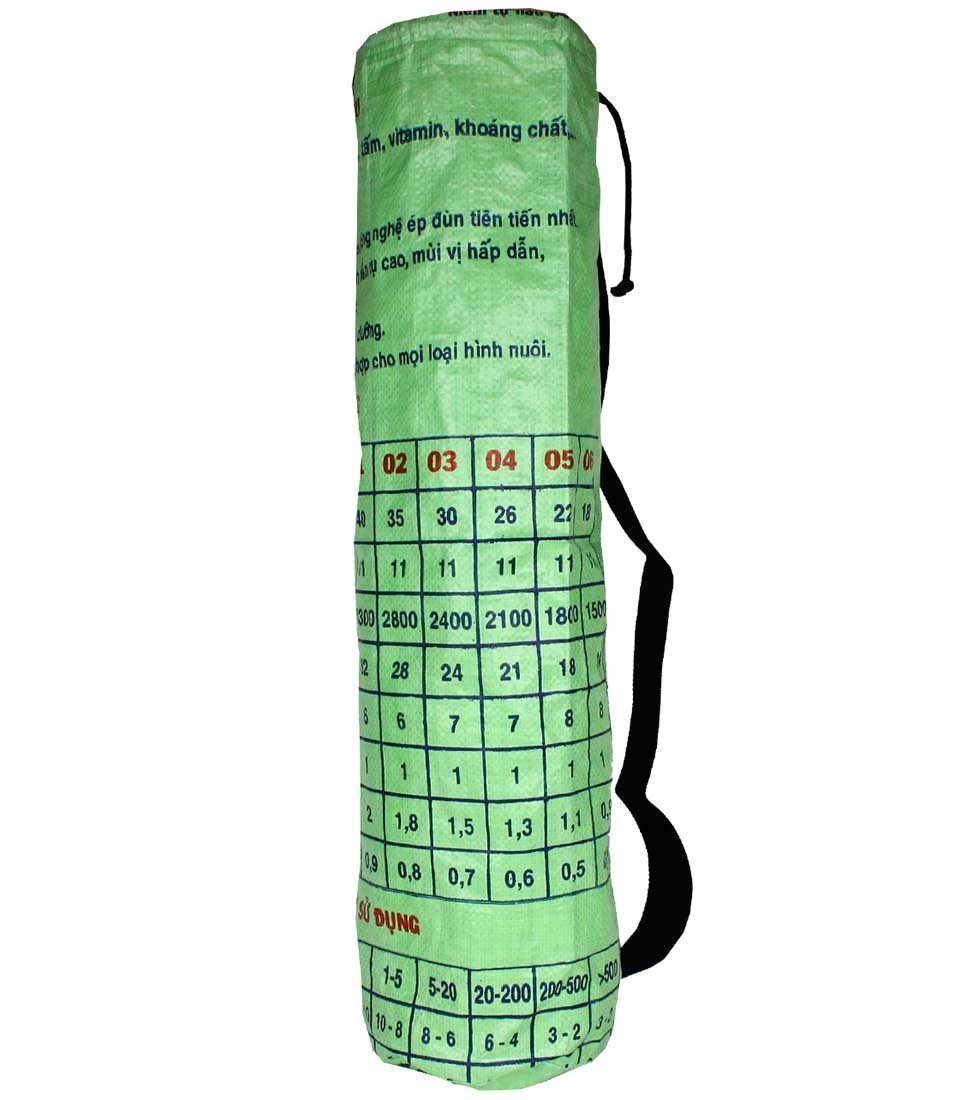 recycled yoga mat bag - lite green