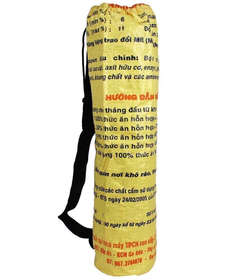 recycled yoga mat bag - yellow