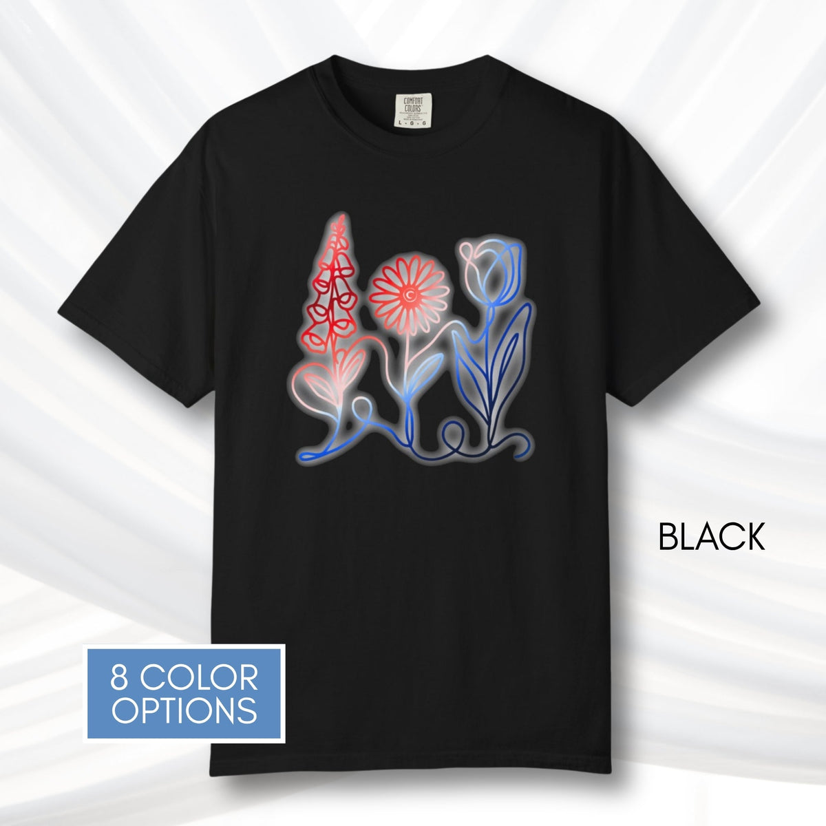 red-white-and-blue-foxglove-daisy-tulip-unisex-crewneck-tee-comfort-colors-tshirt-subtle-anti-trump-apparel-black