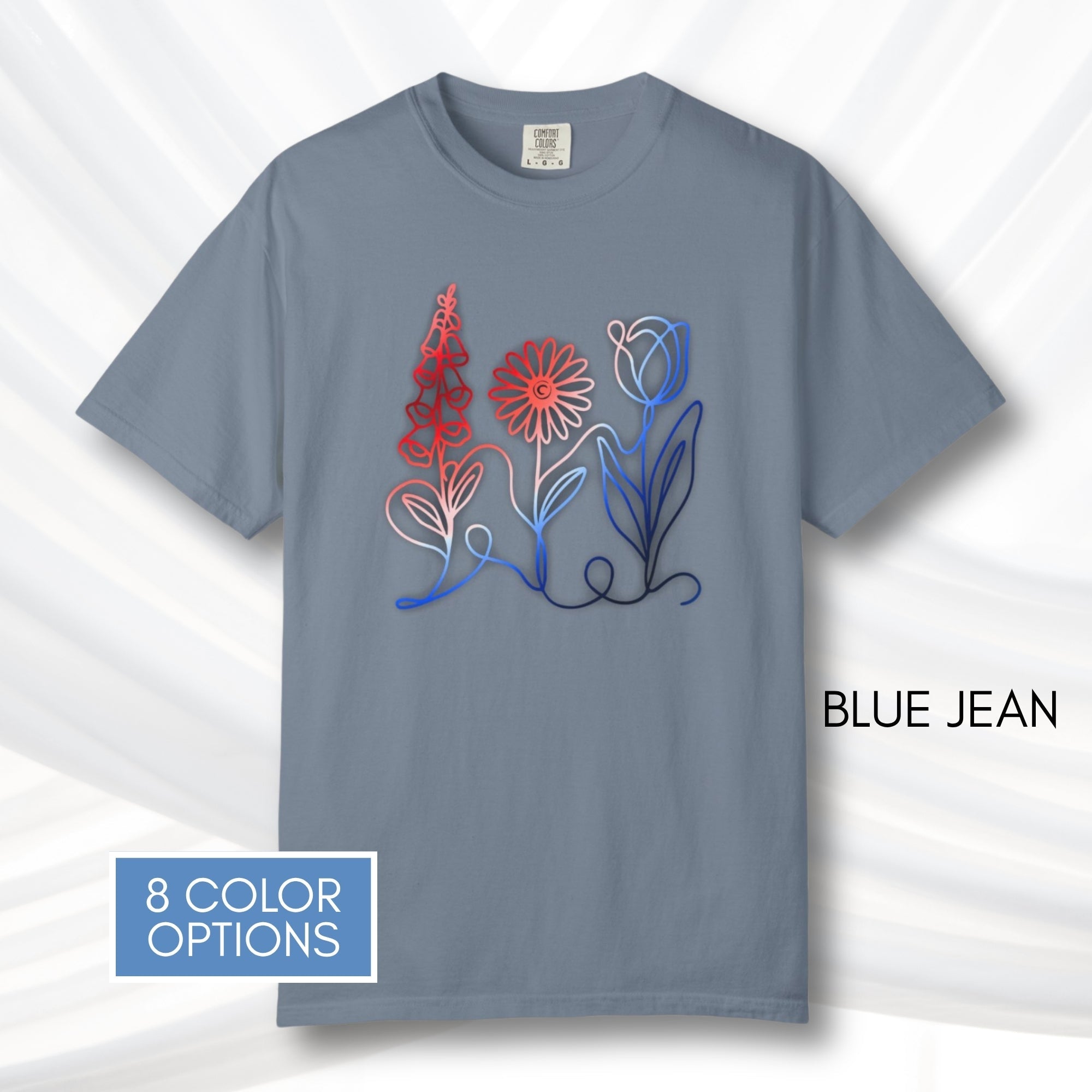 red-white-and-blue-foxglove-daisy-tulip-unisex-crewneck-tee-comfort-colors-tshirt-subtle-anti-trump-apparel-blue-jean