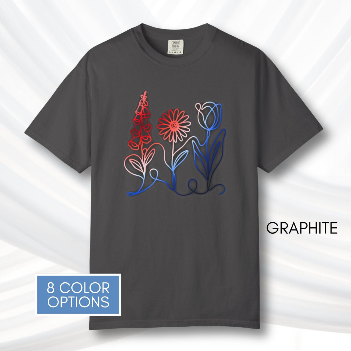 red-white-and-blue-foxglove-daisy-tulip-unisex-crewneck-tee-comfort-colors-tshirt-subtle-anti-trump-apparel-graphite