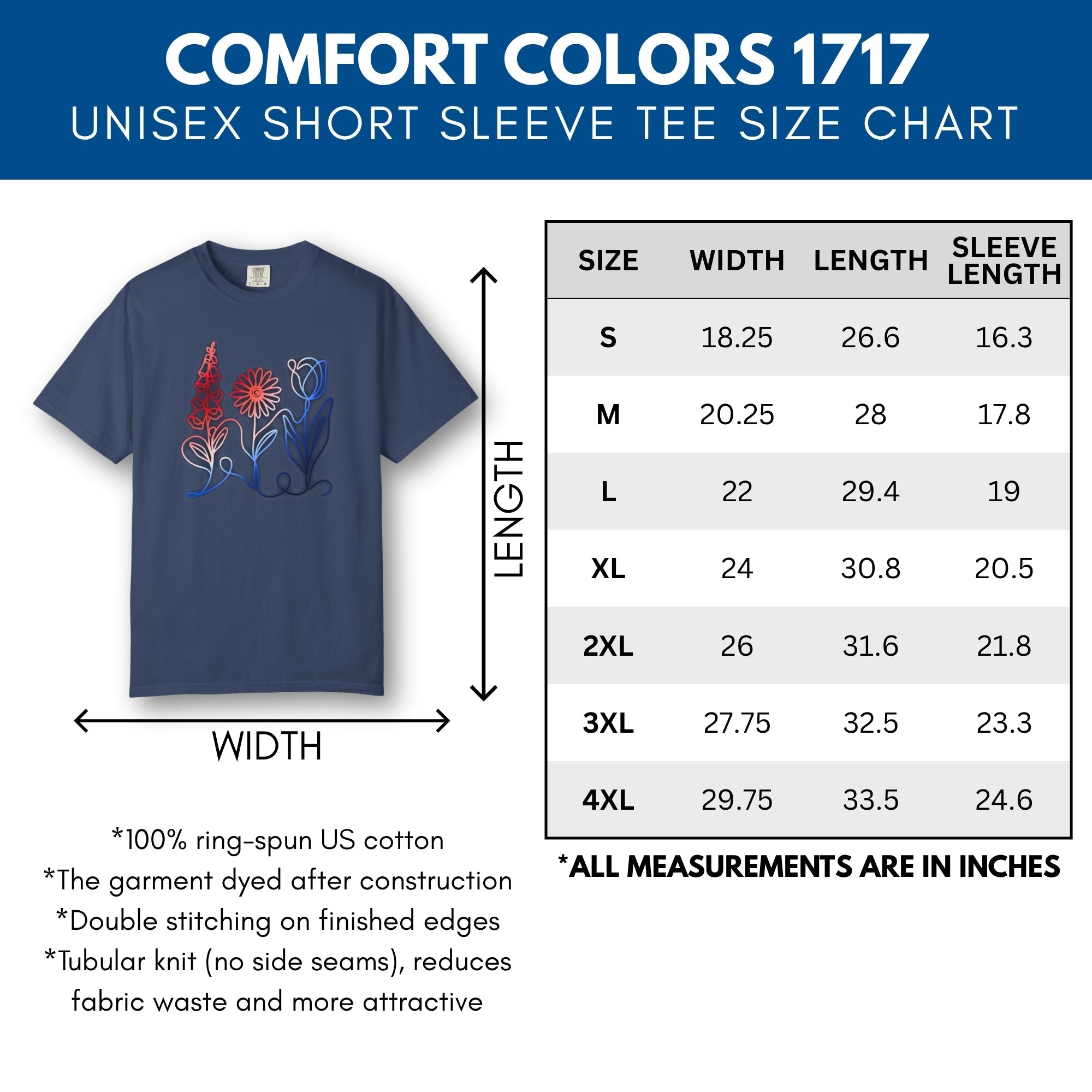 red-white-and-blue-foxglove-daisy-tulip-unisex-crewneck-tee-comfort-colors-tshirt-subtle-anti-trump-apparel-size-chart