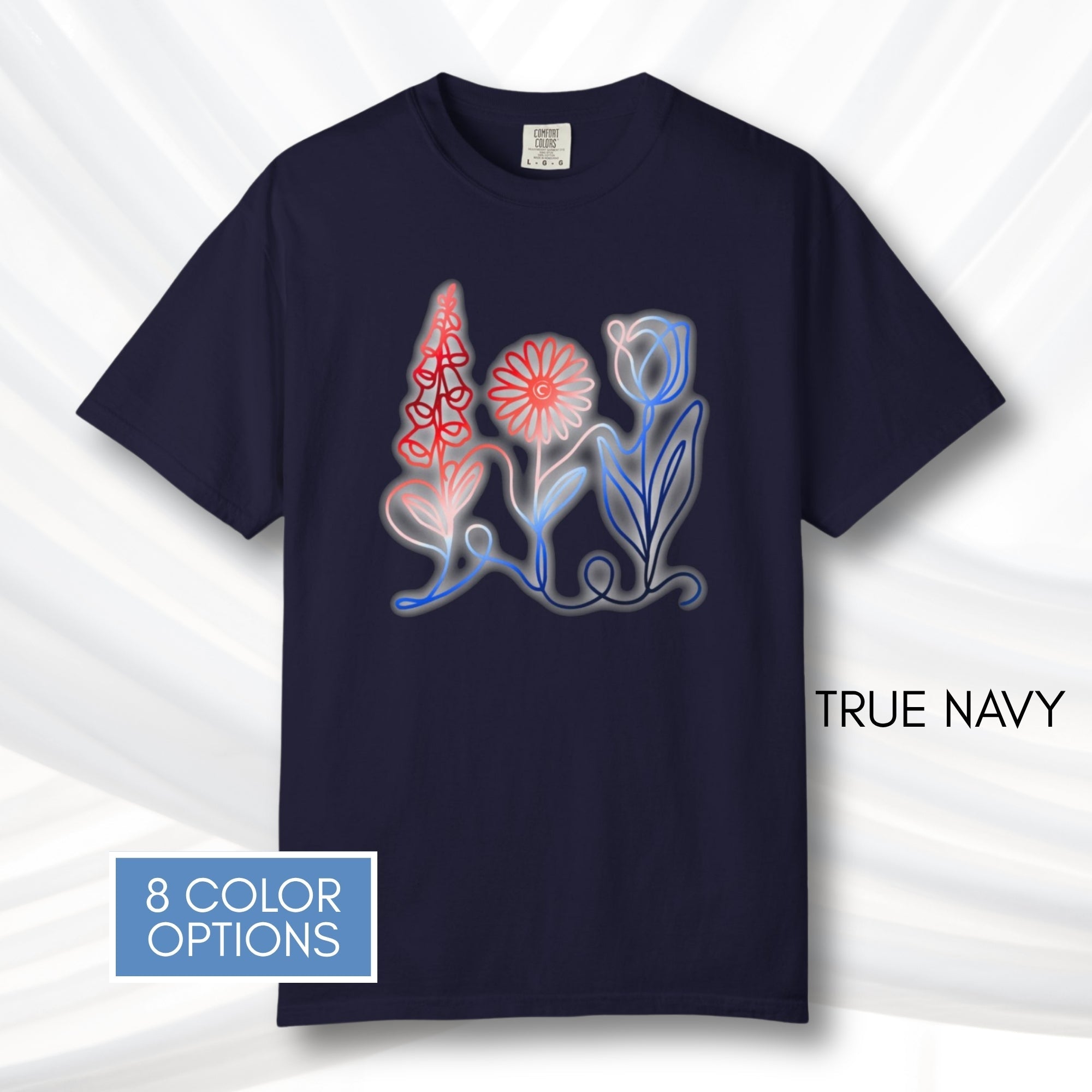 red-white-and-blue-foxglove-daisy-tulip-unisex-crewneck-tee-comfort-colors-tshirt-subtle-anti-trump-apparel-true-navy