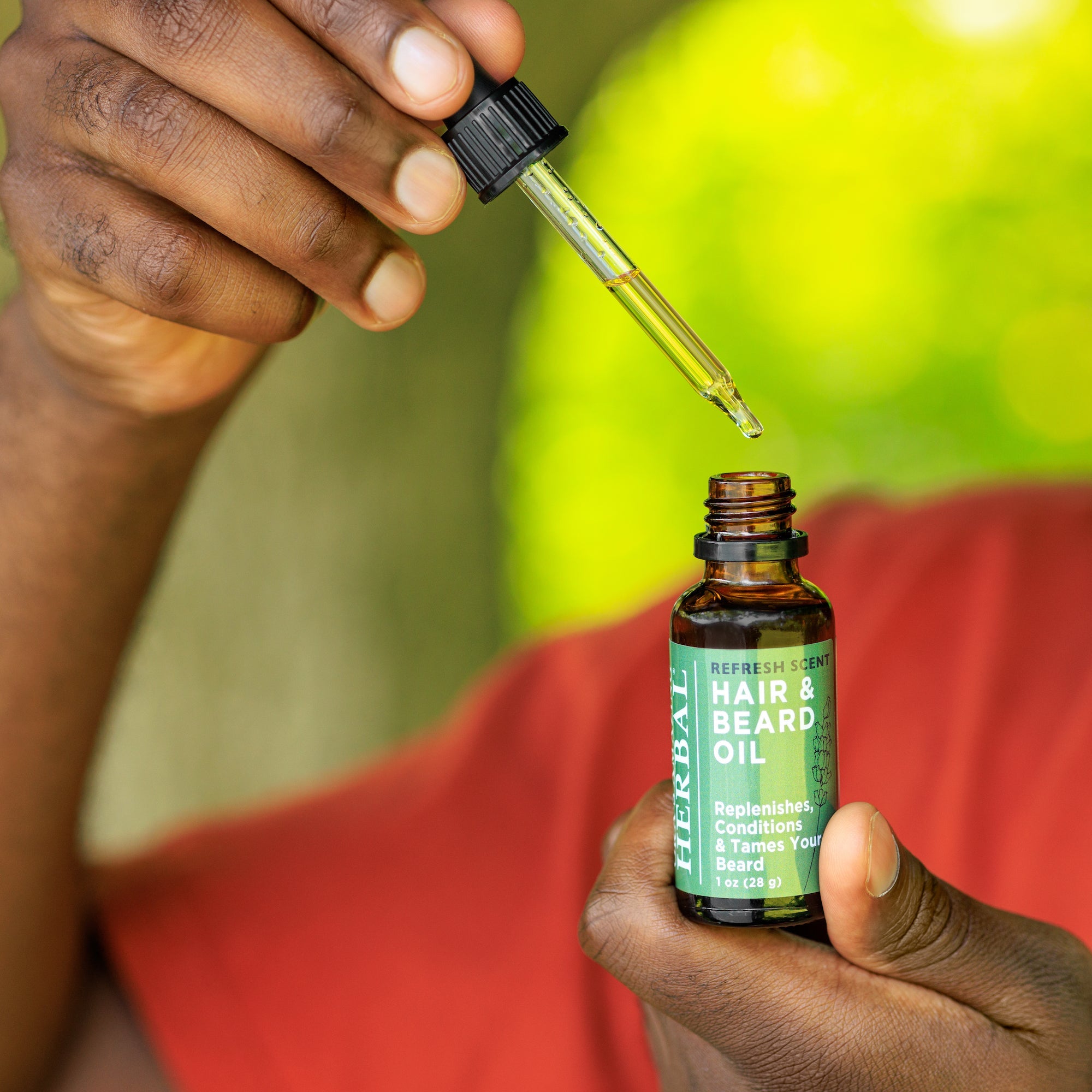Refresh Beard Oil Lifestyle Outdoor Human Hand Texture