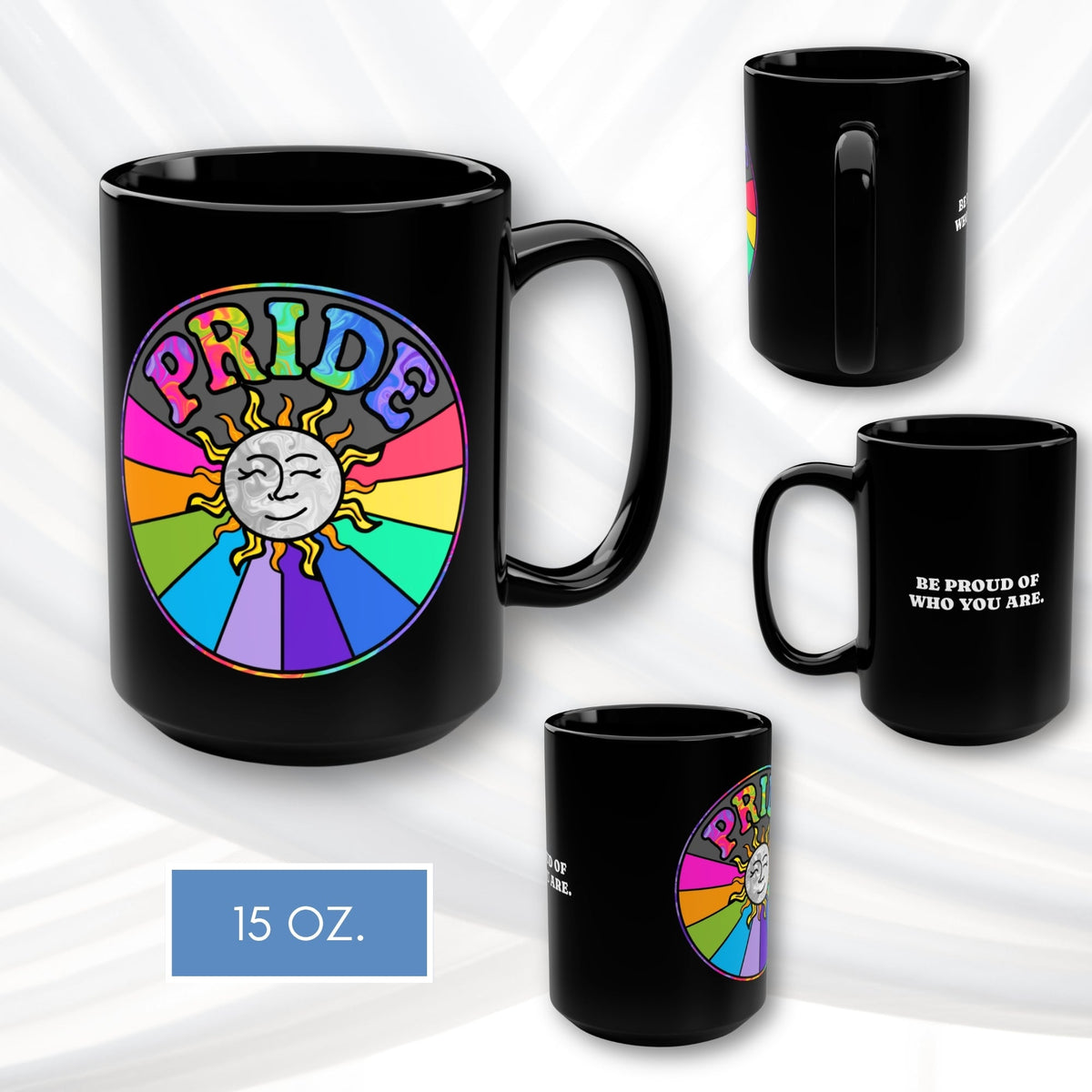 retro-rainbow-pride-hand-drawn-art-lgbtq-coffee-mug-personalizable-be-proud-of-who-you-are-15-ounce-black