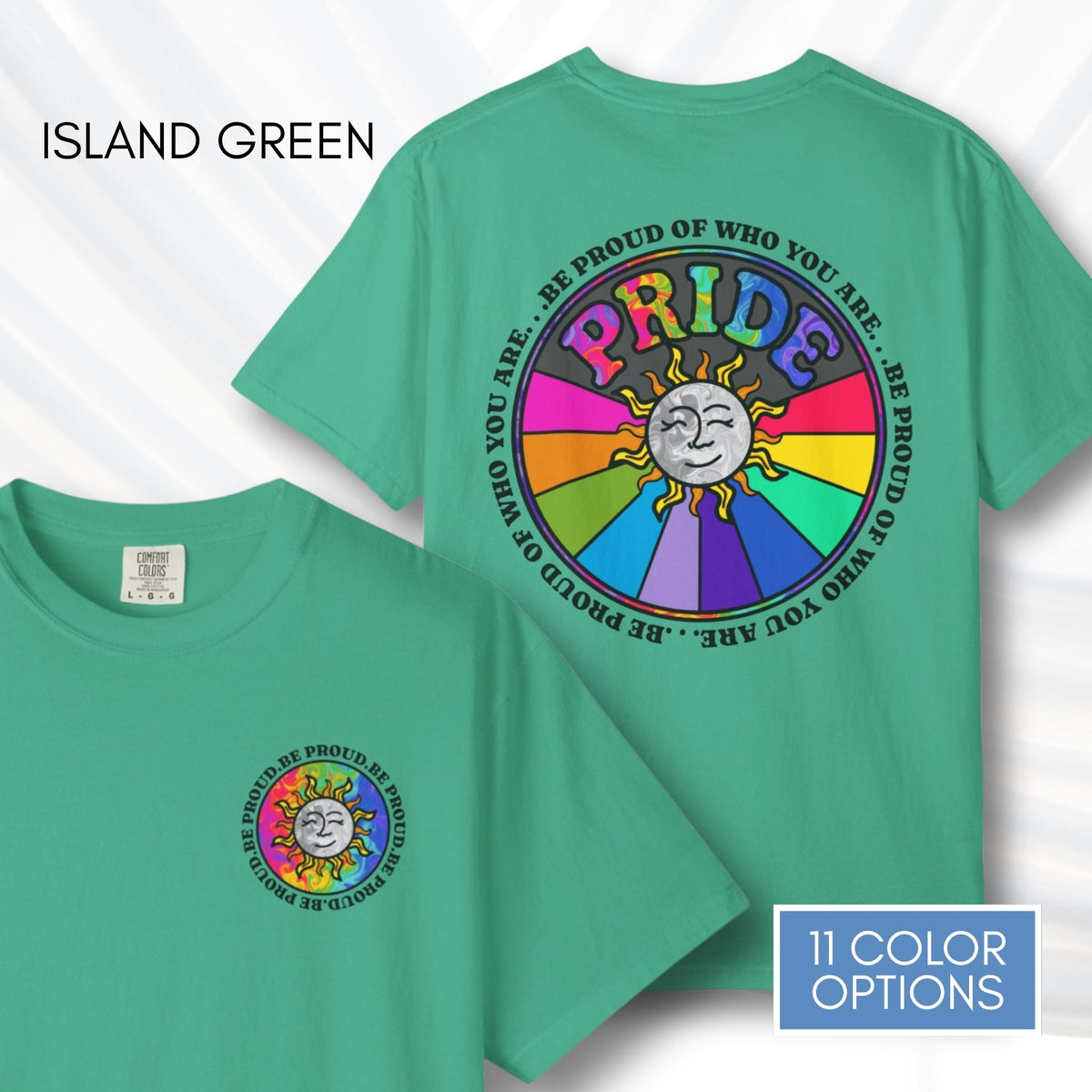 retro-rainbow-sun-be-proud-lgbtq-pride-shirt-gay-lesbian-bi-trans-ally-rainbow-island-green
