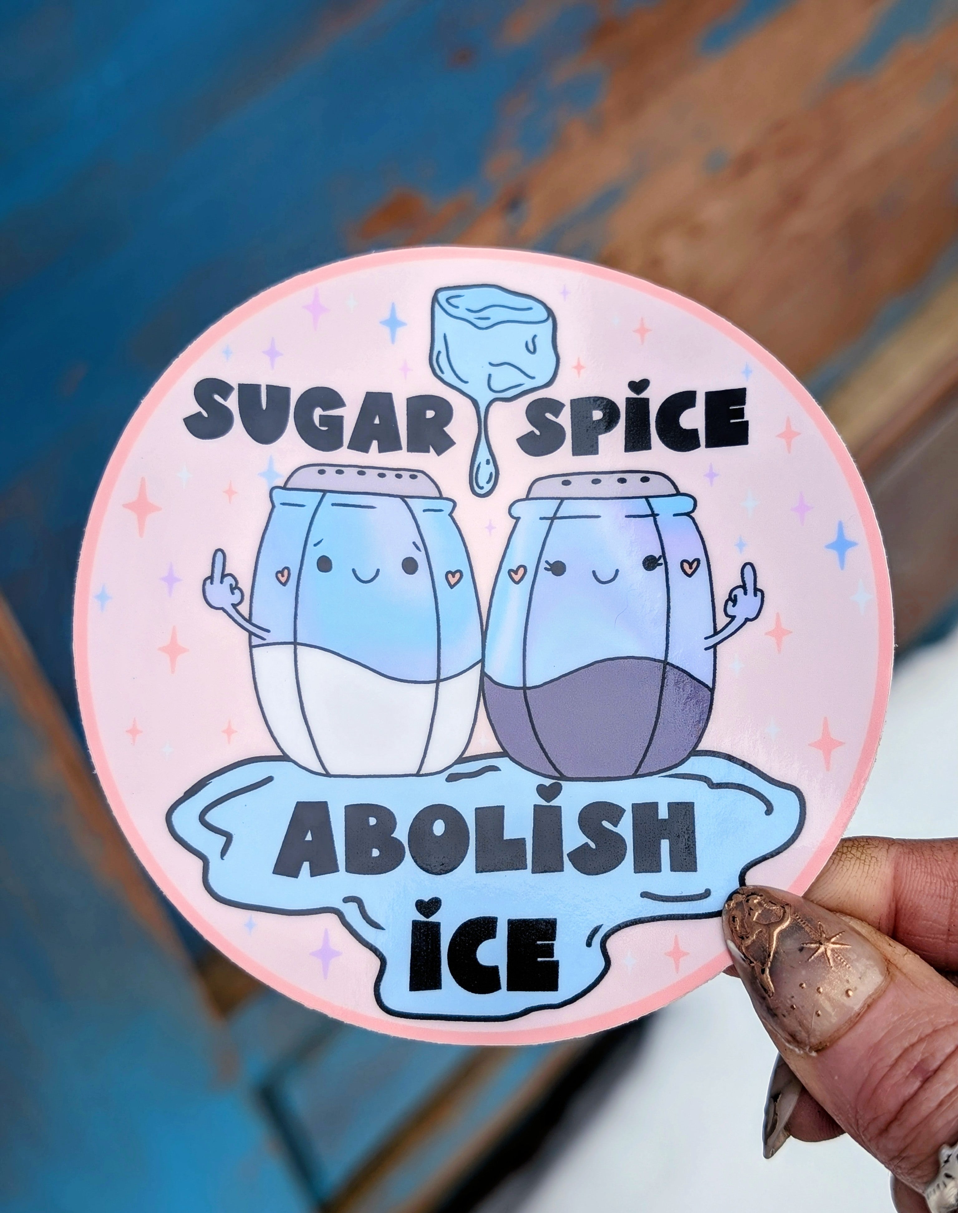 XL Abolish Ice, Smash the Patriarchy Inspirational Anti-fascist Vinyl Sticker