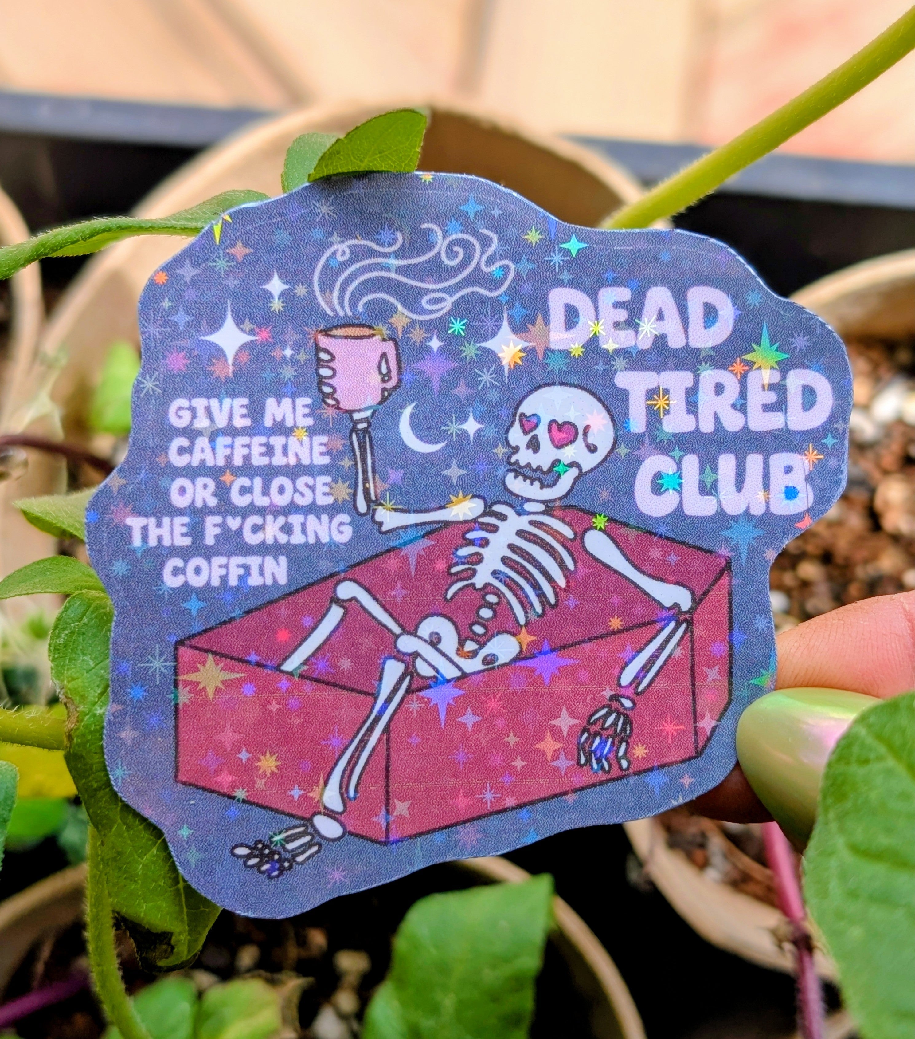 Gothic Coffee Lover Inspirational Feminist Vinyl Sticker