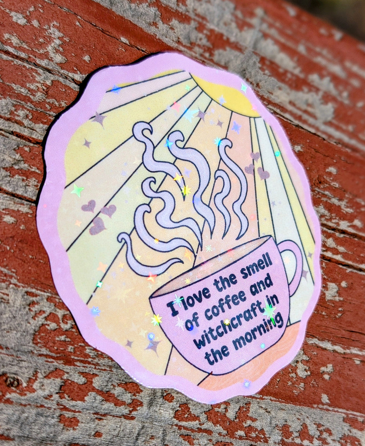 Coffee Lover Witch Inspirational Feminist Vinyl Sticker