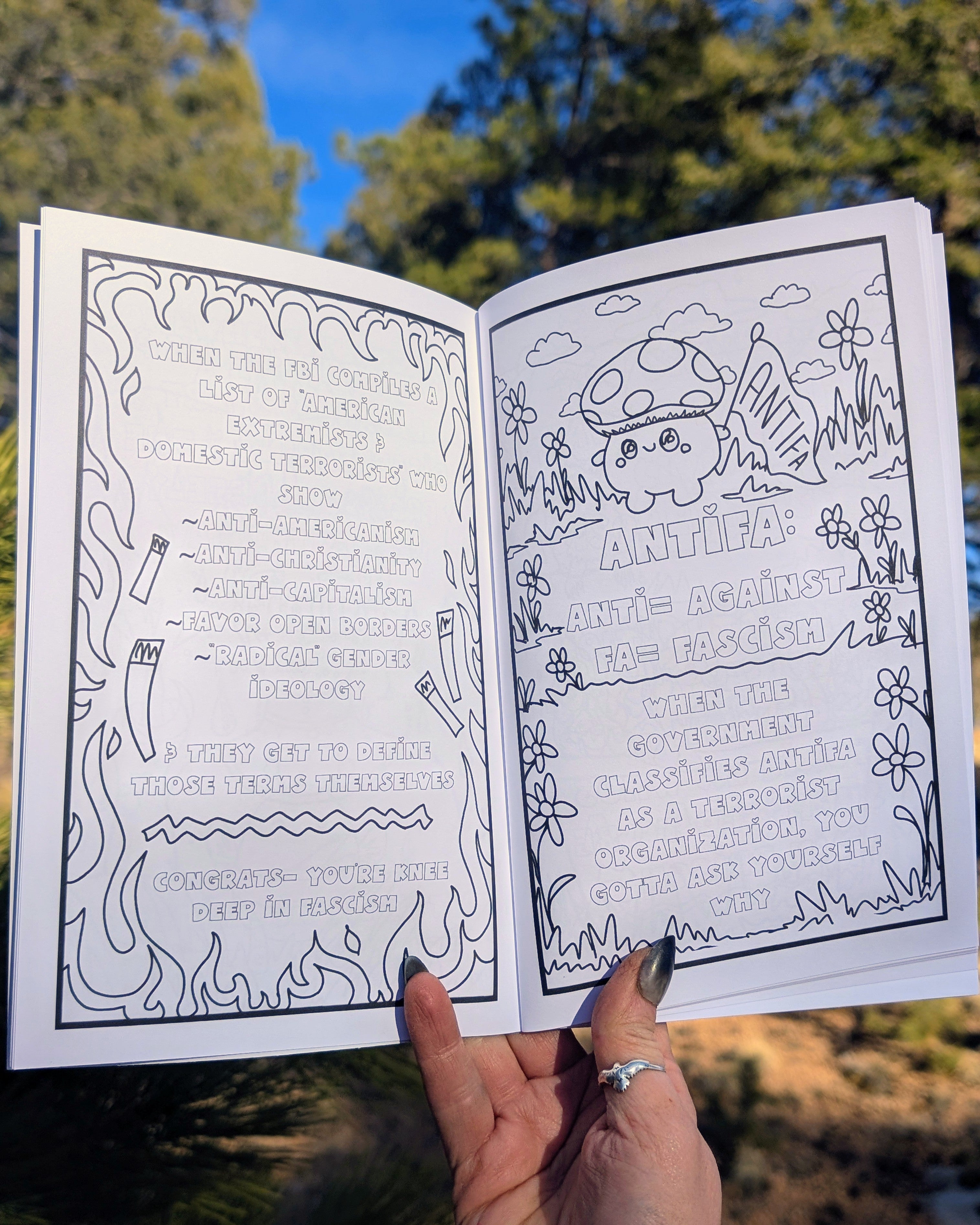 Anti-fascist Mini Coloring Book for RLS