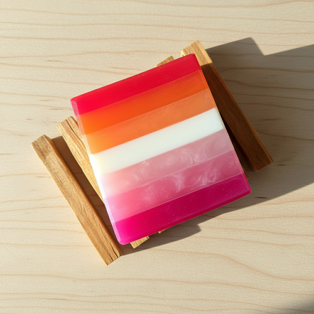 Lesbian Pride Glycerin Soap | Berry Spun Sugar Tonka Bean