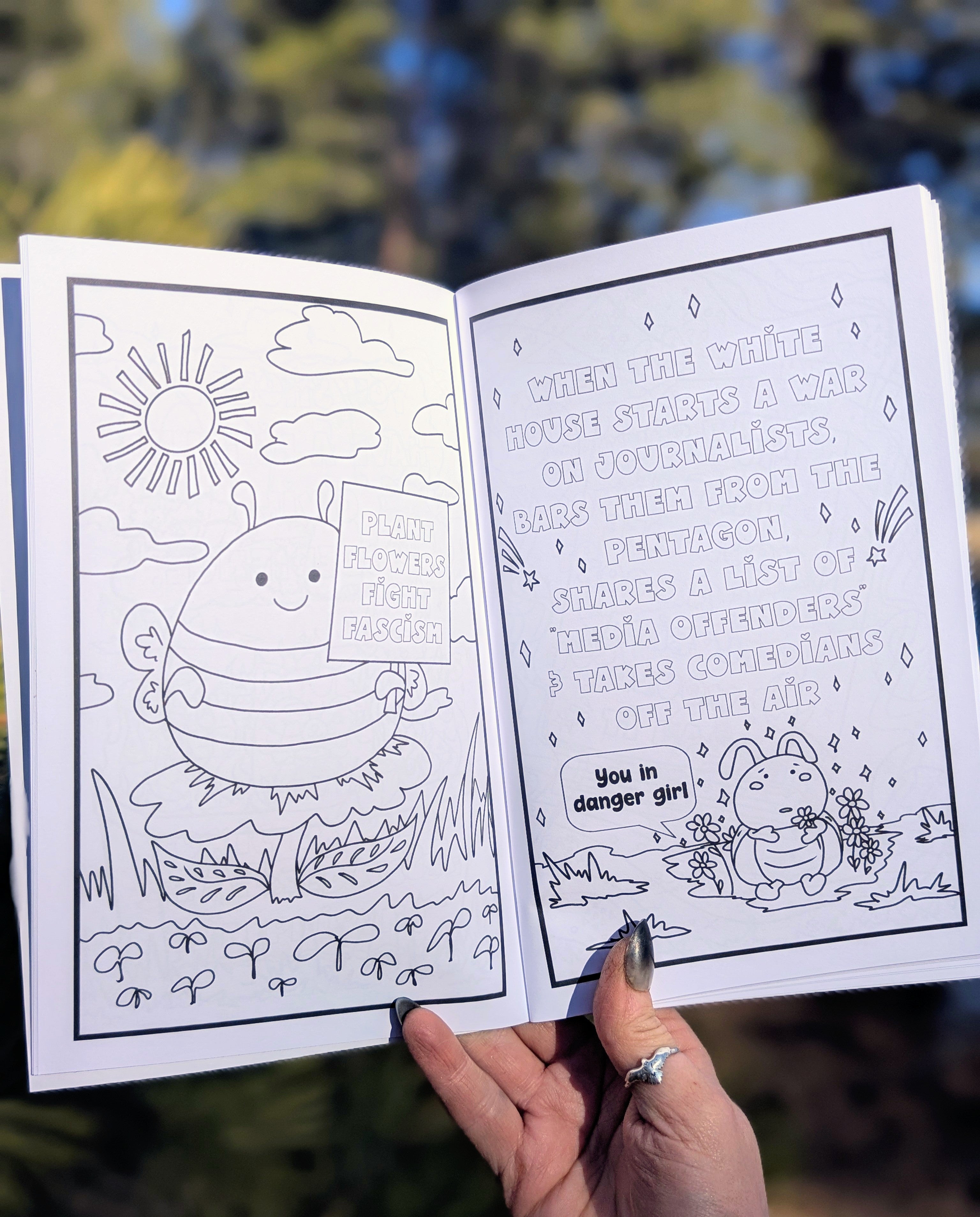Anti-fascist Mini Coloring Book for RLS